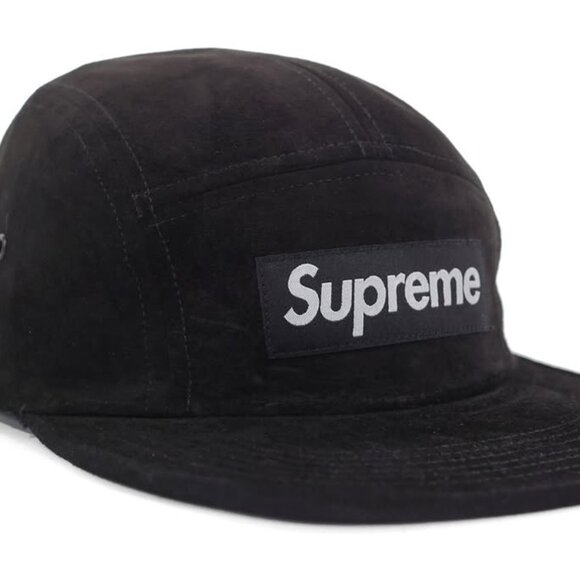 Supreme Suede Camp Cap (SS18) Black - Picture 1 of 1
